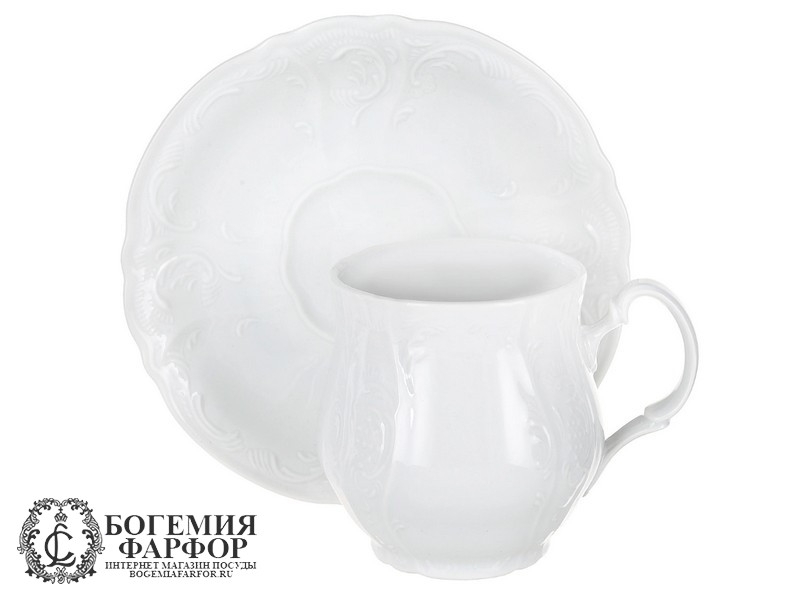 Кружка Джонас 310 мл с блюдцем Бернадотт, Недекорированный