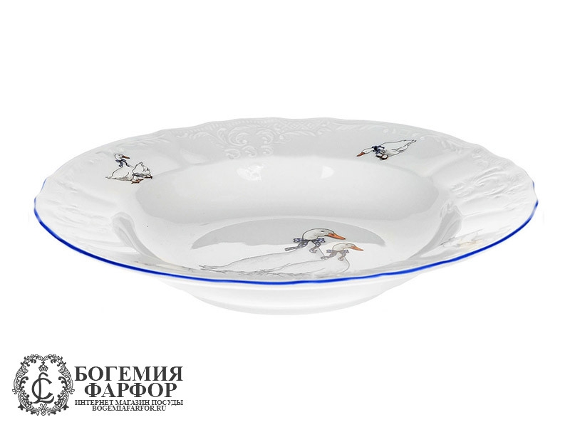 Столовый сервиз Бернадотт, Гуси на 6 персон, 26 предметов