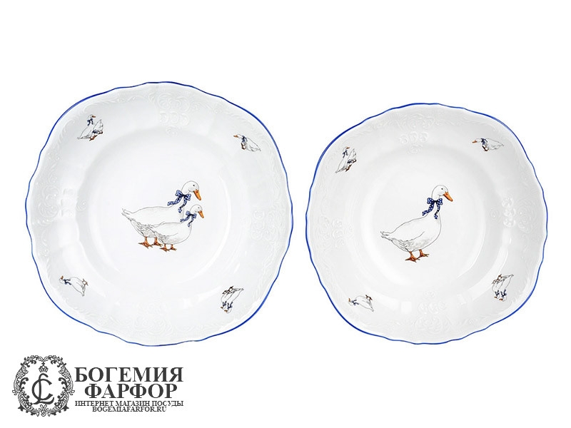 Столовый сервиз Бернадотт, Гуси на 6 персон, 26 предметов