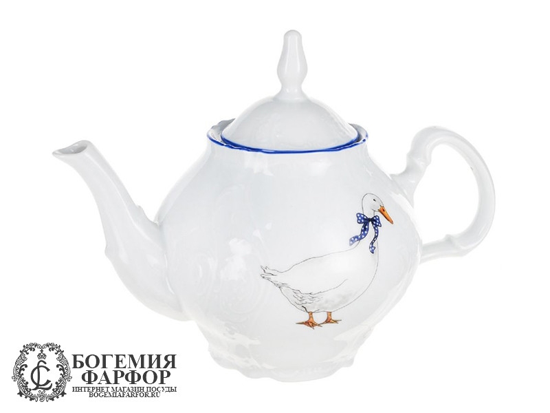 Чайный сервиз Бернадотт, Гуси на 6 персон, 17 предметов