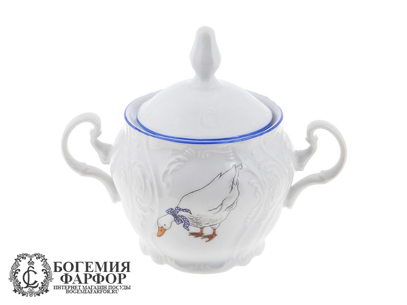Чайный сервиз Бернадотт, Гуси на 6 персон, 17 предметов