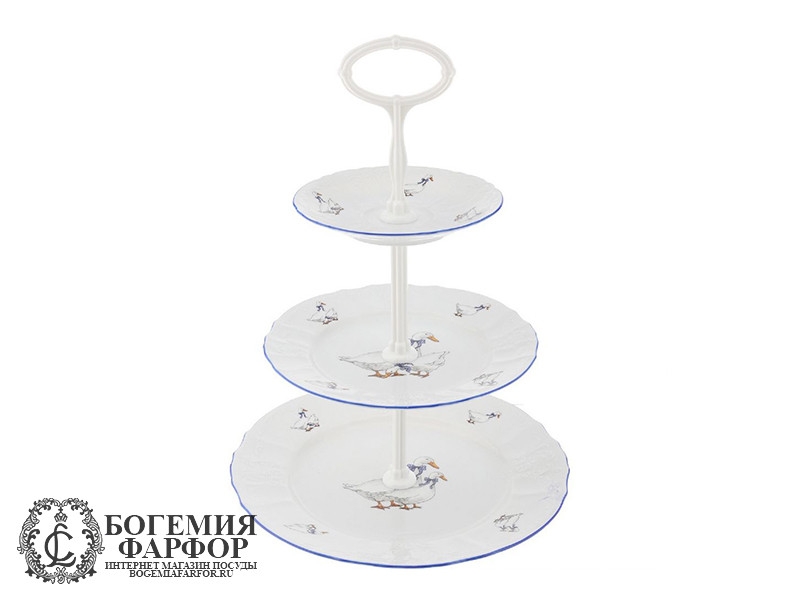 Этажерка 3-х ярусная Бернадотт, Гуси