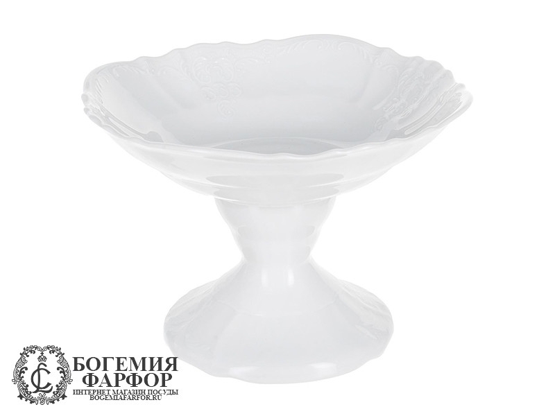 Салатник 25 см на ножке Бернадотт, Недекорированный