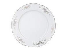 Набор тарелок мелких 24 см Констанция, Серый орнамент, 6 штук